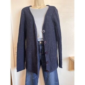 Cabelas Women's Button Up Cardigan Sweater Size M Blue Knit